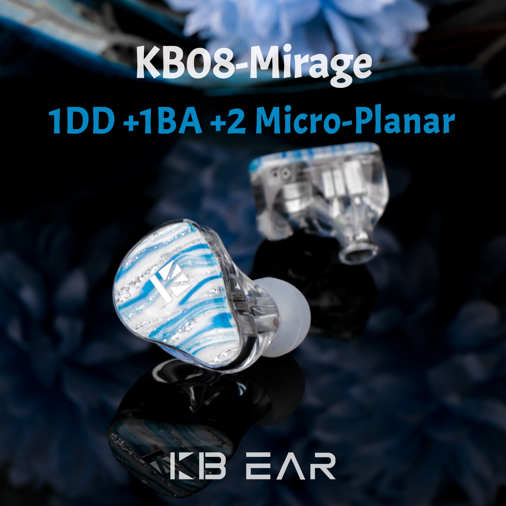 Planar Magnetic Iem Earphones - KBEAR KB08 미라지 IEMS 인이어 이어폰