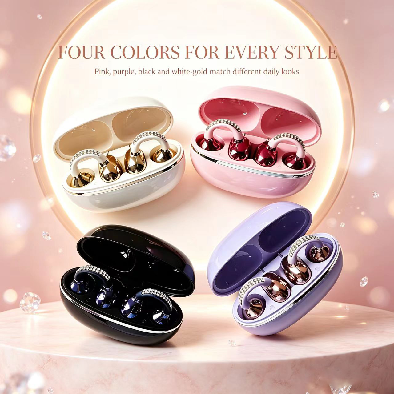 라인스톤 오픈형 이어클립 무선 이어버드 블루투스 5.4 - Sleep Mask Headphones Bluetooth 리뷰 및 가격