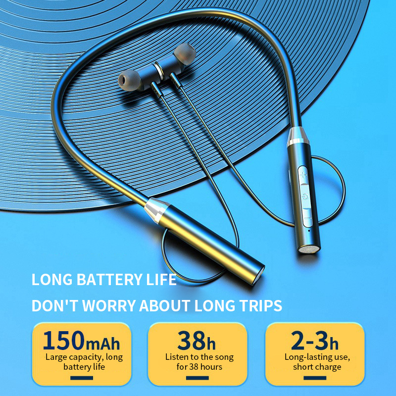 무선 헤드폰, 블루투스 5.0, 넥밴드형, 방수 이어폰 - Magnetic Neckband Sports Earphones 리뷰 및 가격